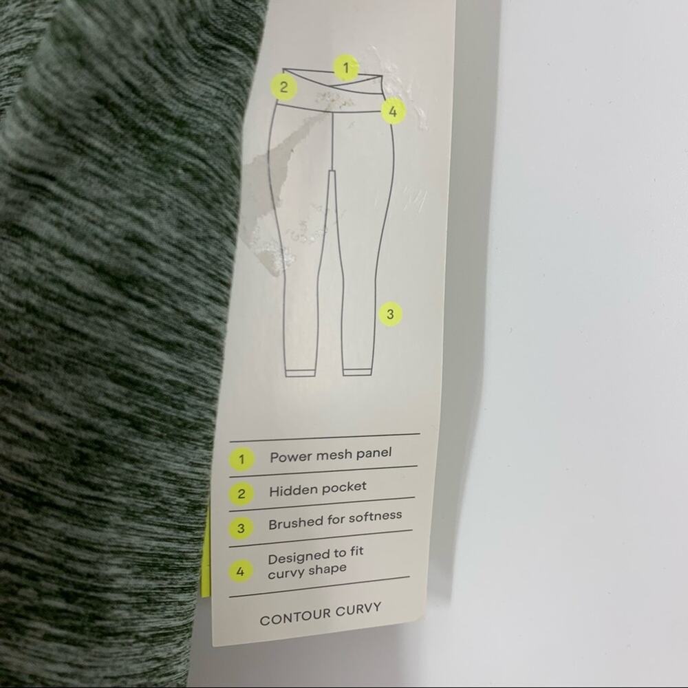 All In Motion Ultra High Rise 7/8 Legging Contour Curvy Olive Green Size XS NEW - Picture 5 of 9